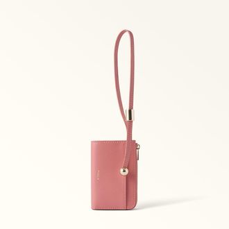 Furla Laura Porta Carte Di Credito S Rosewood Rosa Pelle Stampata Donna