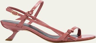 Alexandre Birman 50mm Clarita Caged Croc-Embossed Leather Sandals