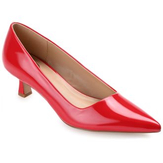 Journee Collection Women & apos;s Celica Medium and Wide Width Kitten Heel Pumps