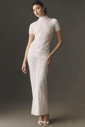 Ronny Kobo Ruched Bodycon Maxi Dress