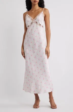 LoveShackFancy Idris Floral Maxi Slipdress in Lady Blossom at Nordstrom, Size Xx-Small