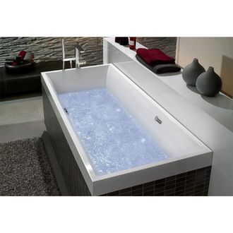 Villeroy & Boch Villeroy&boch - Sistema De Hidromasaje, Squaro Edge 12, Ba&ntilde;era, Ubq160sqe2dv, Rectangular, Quaryl, 1600 X 750 Mm, Blanco, Airpool Comfort (ac)