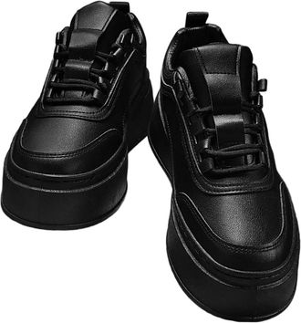 Generic ZBDP Autumn Mens Board Thick Sole Elevated Trendy Fashion Casual Shoes Student Four Seasons Little White Shoes