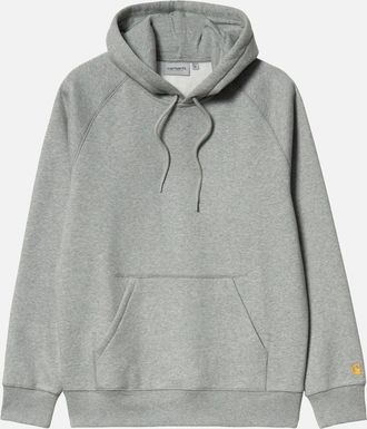 Carhartt Work in Progress Mens Carhartt WIP Hooded Chase Sweatshirt - Grey Heather - Size: 36