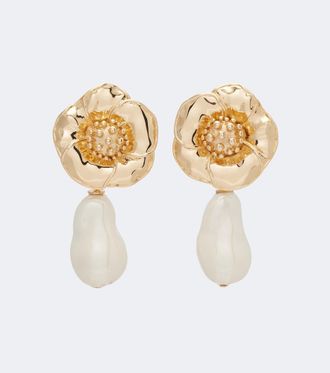 Carolina Herrera Pendientes de clip adornados
