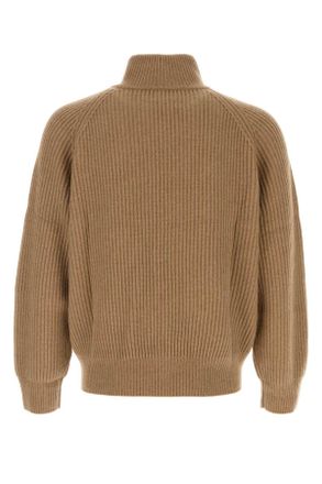 Le Kasha Mens Camel Cashmere Lette Sweater Exterior: Maglieria