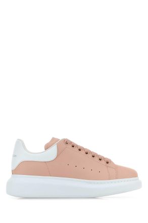 Alexander McQueen Alexander Mcqueen Pink Leather Sneakers With Light White Leather Heel