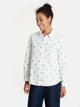 Lieblingsst&uuml;ck Hemdbluse LIEBLINGSST&Uuml;CK RadunaL, Damen, Gr. 34, sanftes wei&szlig;, Web, Obermaterial: 100% Baumwolle, bestickt, gemustert, mehrfarbig, regular fit normal,