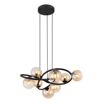Globo Lighting L&aacute;mpara Colgante - Tuberius - Lat&oacute;n Negro - Vidrio Metal - Globo