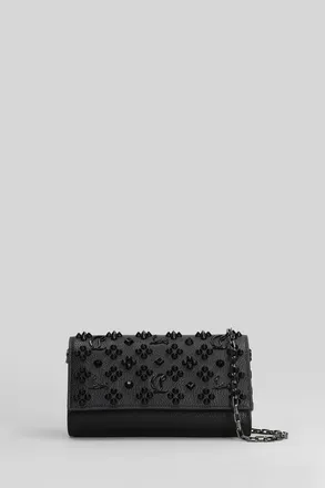 Christian Louboutin Paloma Wallet Shoulder Bag In Black Leather