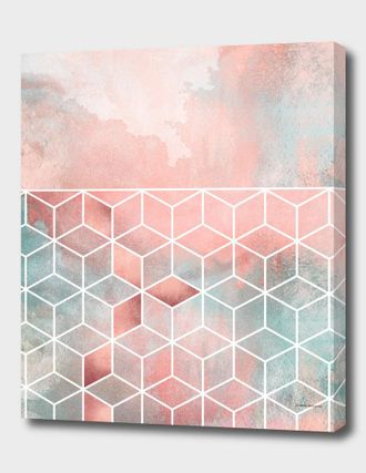 Curioos Rose Clouds And Cubes