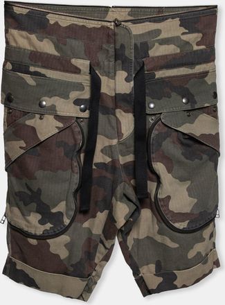 Faith Connexion Camouflage Printed Cotton Rolled Up Cuffs Shorts