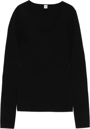 Toteme Gebreide trui van merinowol - Zwart