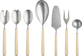 Mepra Fantasia Pewter Serving Set - 7 Pieces in Sesame at Nordstrom