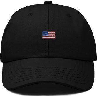 Dalix USA Flag Dad Cap in Black at Nordstrom