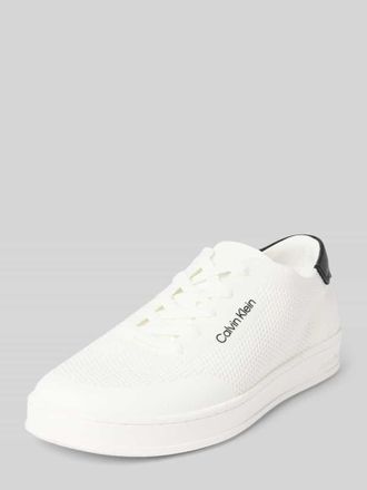 Calvin Klein Sneaker mit Label-Details und Schnürverschluss in Weiss, Größe 41