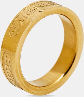 Aigner Logo Gold Tone Ring