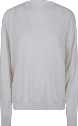 Sofie D'Hoore Muscat Long Sleeve Crew Neck Pullover - Dames - Ronde hals truien - Wit - M - Wol - Truien & Vesten