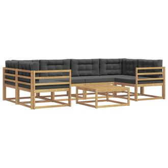 vidaXL Conjunto De Sof&aacute;s De Exterior 5 Pcs Blanco Y Antracita Vidaxl