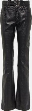 Alessandra Rich Pantaloni in pelle stampata