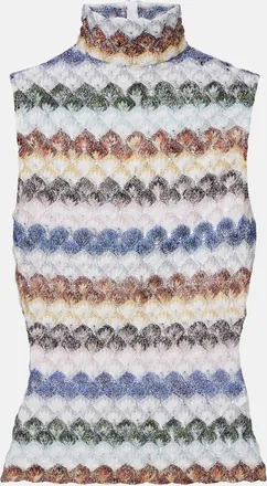Missoni Knitted lam&eacute; tank top