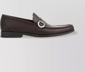Ferragamo caspian leather sole loafers