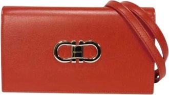 Ferragamo Pre-owned Shoulder bag - Dames - Vintage Schoudertas - Rood - ONE Size - Leer - Vintage