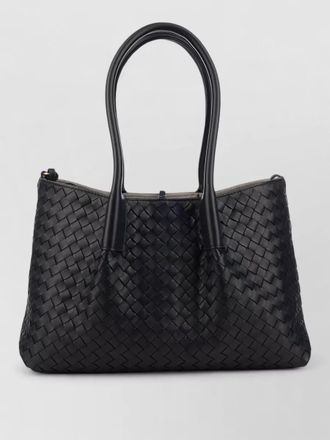 Bottega Veneta tote bag structured shape woven texture handles
