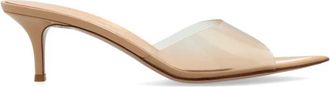 Gianvito Rossi Hakmuiltjes Elle - Dames - Muiltjes - Beige - 37 EU - Leer - Schoenen