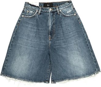3x1 Wide-leg Denim Shorts - Dames - Denim shorts - Blauw - W25 - Denim - Korte Broeken