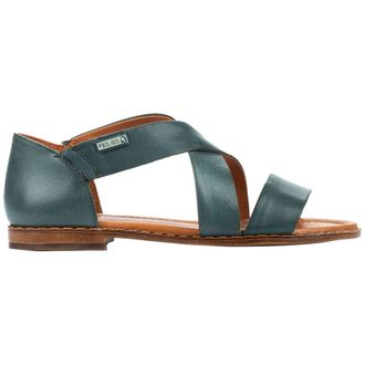 Pikolinos Algar W0X-0552 Leather Womens Slip On Sandals - Emerald - Size:UK 7-7.5
