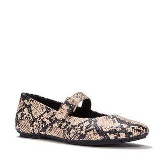 FitFlop Delicato Snake Mary Janes in Hazy Taupe/black at Nordstrom, Size 10