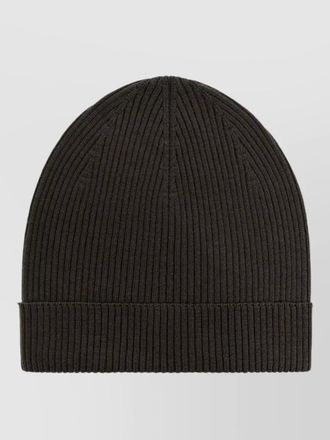 Rick Owens cashmere beanie hat folded cuff ribbed