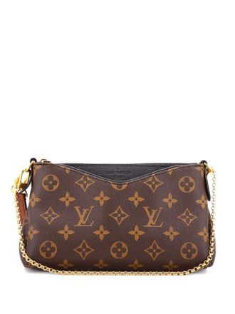 Louis Vuitton Pallas Monogram Canvas with Leather clutch bag - Nero