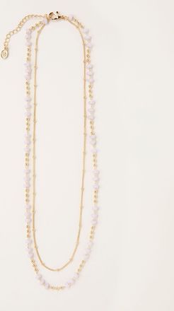 Fat Face FatFace Gold Tone Layered Faux Shell Necklace