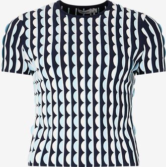 SIMKHAI Rundhalsoberteil aus geometrischem Strickstoff Kendra