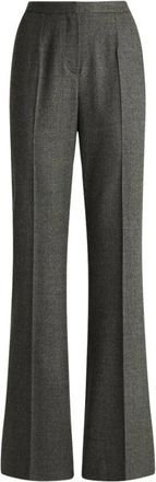 Kiton Elegante Wol Maatwerk Broek - Dames - Wijde Broeken - Grijs - S - Wol - Broeken