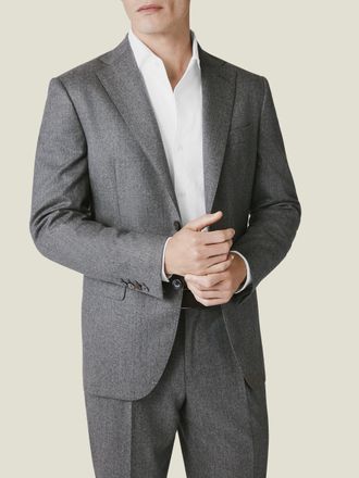 Luca Faloni Light Grey Wool Classic Blazer