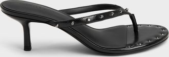 Charles & Keith Briella Studded Heeled Thong Sandals
