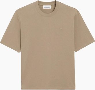 Ami Mens ADC Cotton T-Shirt Beige - Cream - Size: 38
