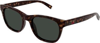 Gucci Zonnebril - Heren - Zonnebrillen - Bruin - 54 MM - Nylon - Accessoires