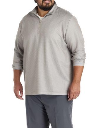 adidas Big & Tall 1/4-Zip Performance Pullover in Putty Beige at Nordstrom, Size Xx-Large