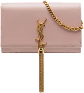Saint Laurent Pre-owned Saint Laurent Smooth Calfskin Monogram Kate Tassel Wallet on Chain Ladies E68PU33241B5ZWCK