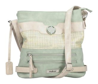 Rieker Umh&auml;ngetasche RIEKER, Damen, Gr. B/H/T: 31cm x 27cm x 6cm, gr&uuml;n (mint), Lederimitat, Taschen Umh&auml;ngetasche, Schultertasche, Damen-Tasche mit praktisch