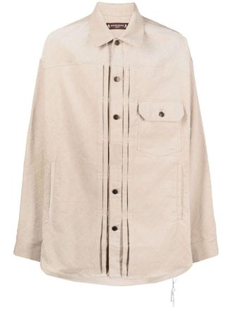 Mastermind Japan long-sleeve cotton shirt - Beige