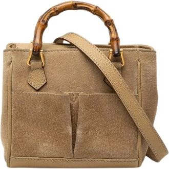 Gucci Borsa a mano in camoscio Pre-owned - - Pre-owned - Donna - Beige - ONE SIZE