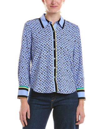 Nic+Zoe NIC & ZOE Petite Mosaic Trimmed Shirt