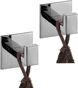 OEM Ganchos Para Toallas Autoadhesivos Cromados De Dos Piezas Requieren Perforaci&oacute;n Para Su Instalaci&oacute;n Ganchos De Pared De Acero Inoxidable