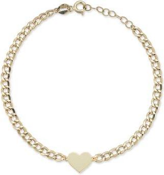 Ember Fine Jewelry Heart Charm Bracelet in Gold at Nordstrom Rack