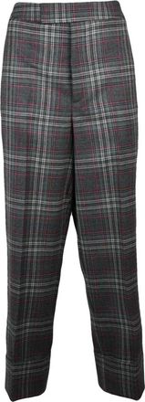 Vivienne Westwood Dave Broeken - Dames - Straight fit broeken - Grijs - L - Wol - Broeken